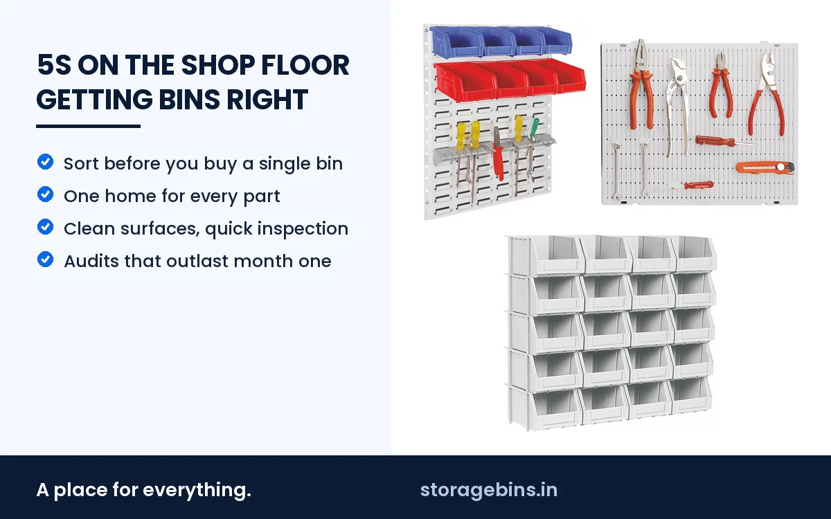 5S on the shop floor: getting storage bins right