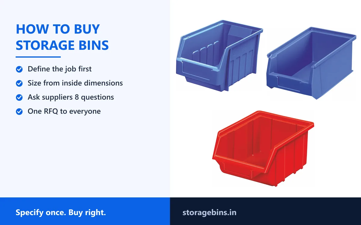 How to buy industrial storage bins in India: a specification checklist and RFQ template