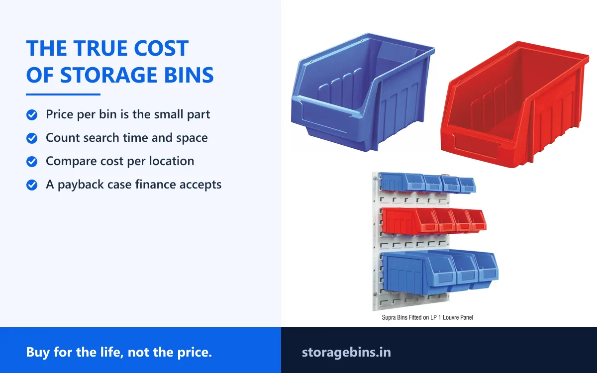 The true cost of storage bins: how to compare quotes and build a payback case